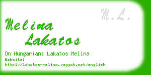 melina lakatos business card